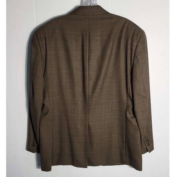 Ralph Lauren Men's Brown Plaid Wool Blazer Sport Coat Jacket Dillard's Exclusive - Picture 3 of 11